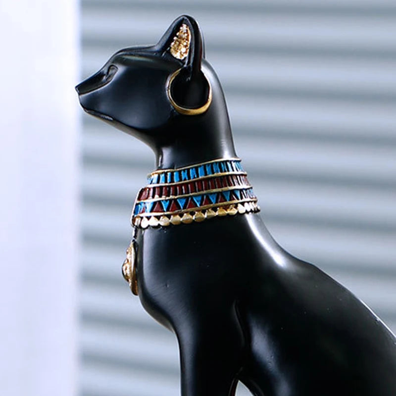 SAAKAR Resin Egyptian Anubis Dog Cat God Figurines Wine Rack Bottle Holder Storage Statue Home Living Room Desktop Decor Objects