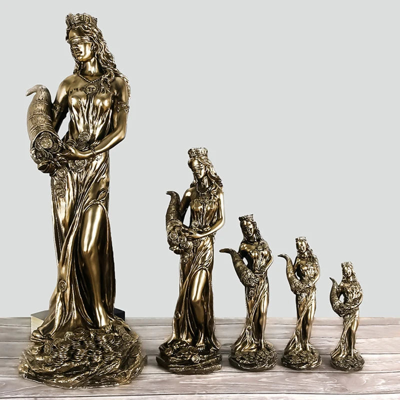 Goddess of Luck Resin Statue – Wealth Decor Ornament