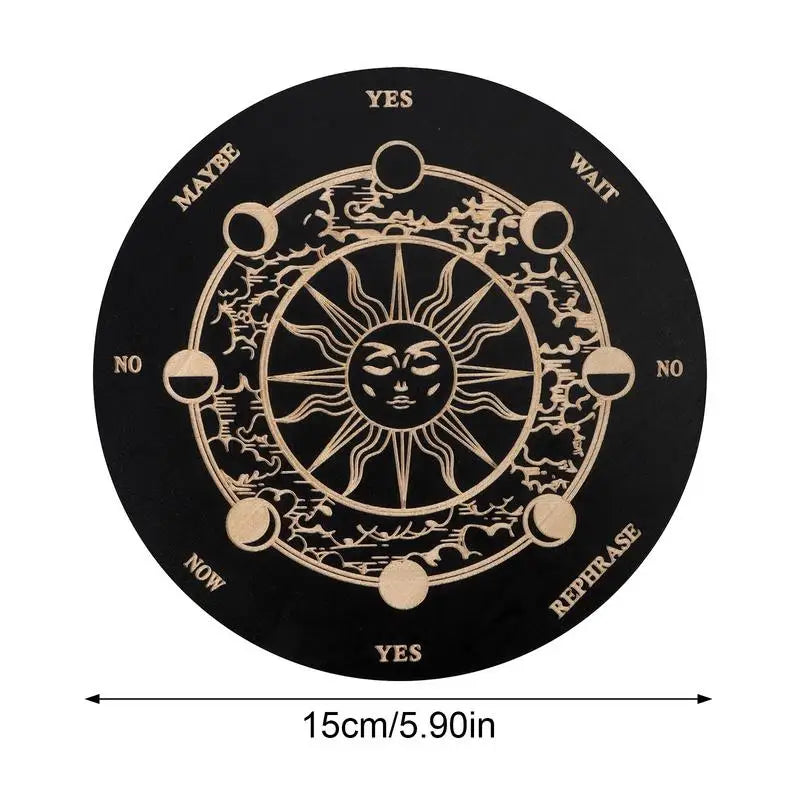 15cm Divination Board Wooden Star Pendulum Mat Communication Board Fortune Telling Toys Ouija Board Game Witch Crafts Supplies