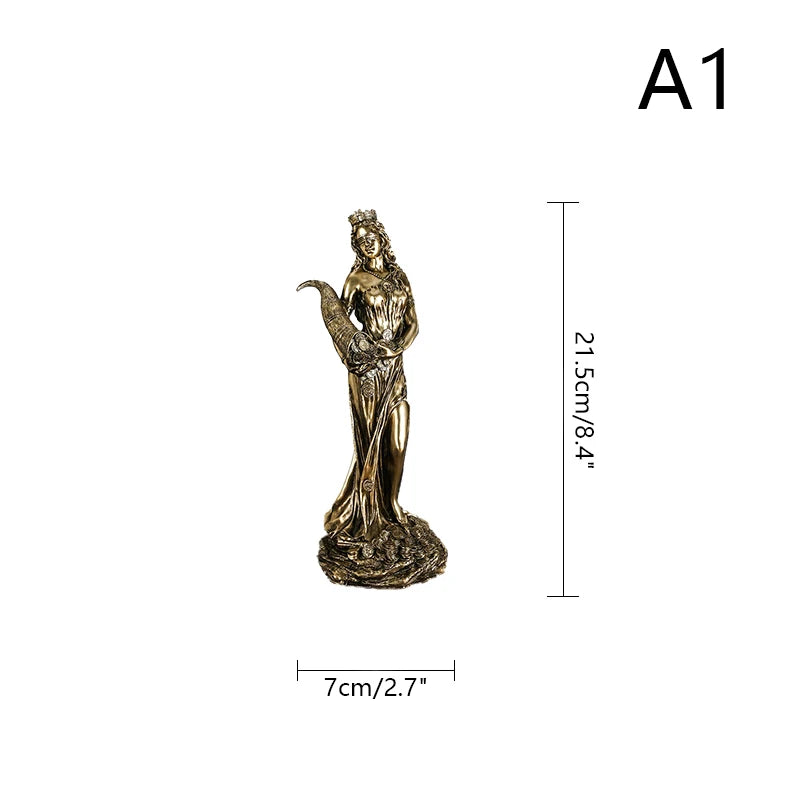 Goddess of Luck Resin Statue – Wealth Decor Ornament