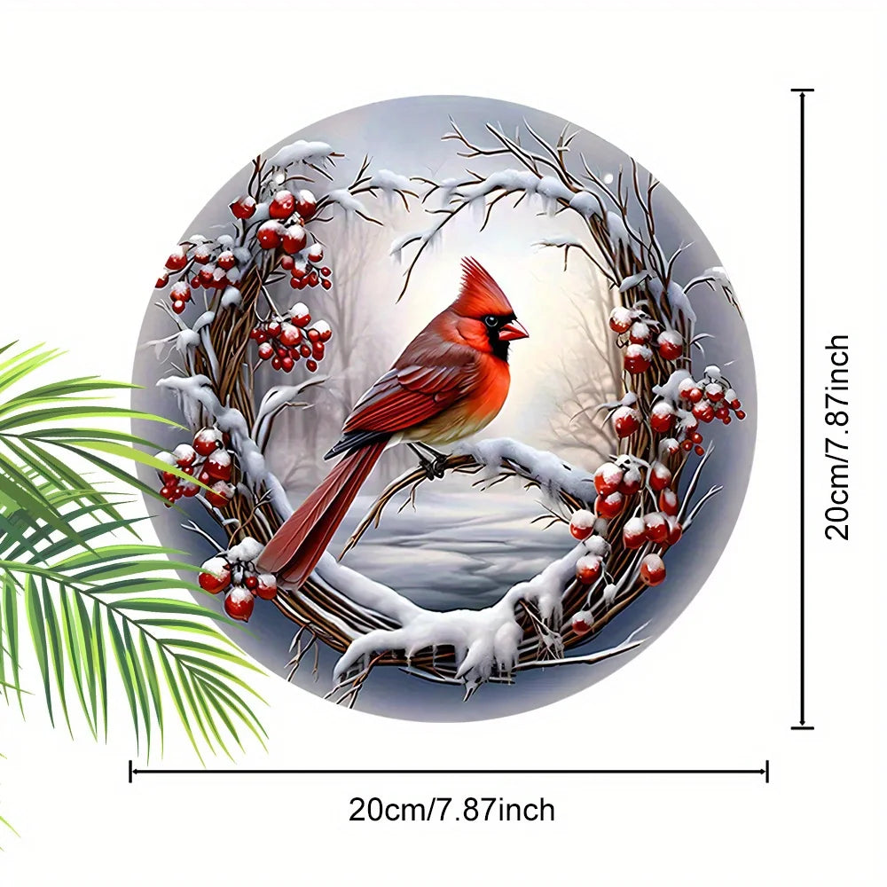 Cardinal Red Berry Wreath – Memorial Porch Decor