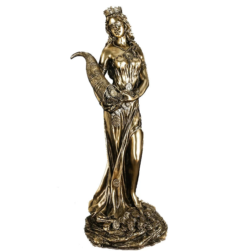 Goddess of Luck Resin Statue – Wealth Decor Ornament