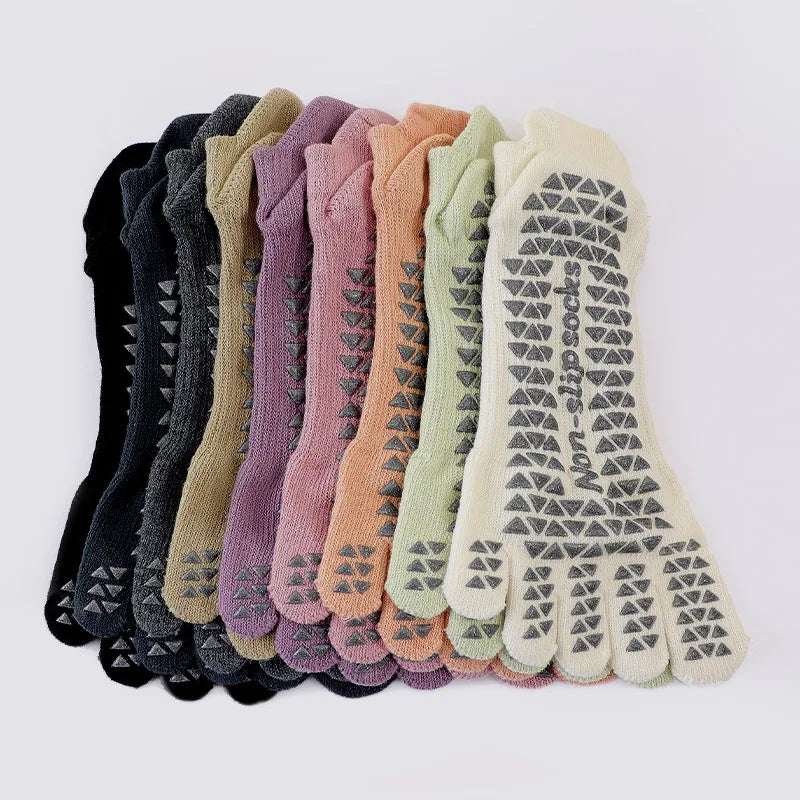 Five Toed Yoga Socks Pure Cotton Dot Silicone Non-slip Women High Quality Pilates Socks