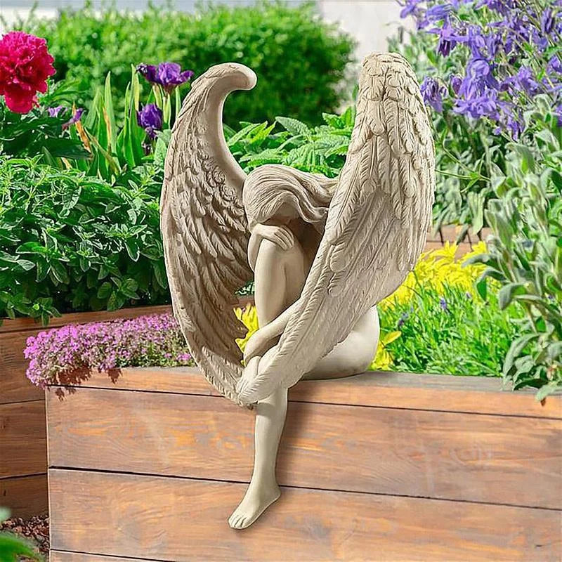 SMALL Creative Sculpture Decoration Redemption Angel Statue Jewelry Redemption Statuette Religious Garden Home Decoration