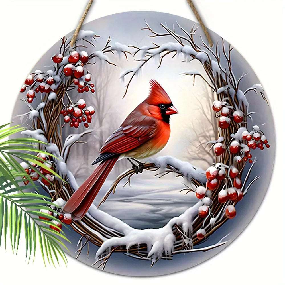 Cardinal Red Berry Wreath – Memorial Porch Decor