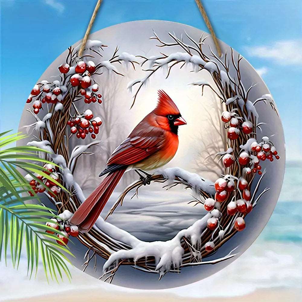 Cardinal Red Berry Wreath – Memorial Porch Decor