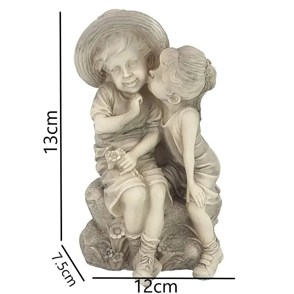 Sitting Fairy Statue Resin Garden Ornament Porch Sculpture Yard Craft Landscaping for Home Garden Decoration