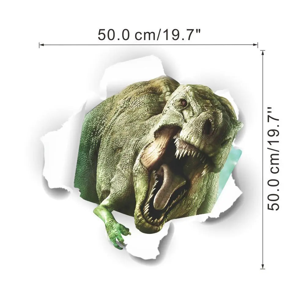 3d Dinosaur Vinyl Wall Sticker Animal World Jurassic Period Kids Baby Room Bedroom Mural Cartoon Poster Decor Home Decoration