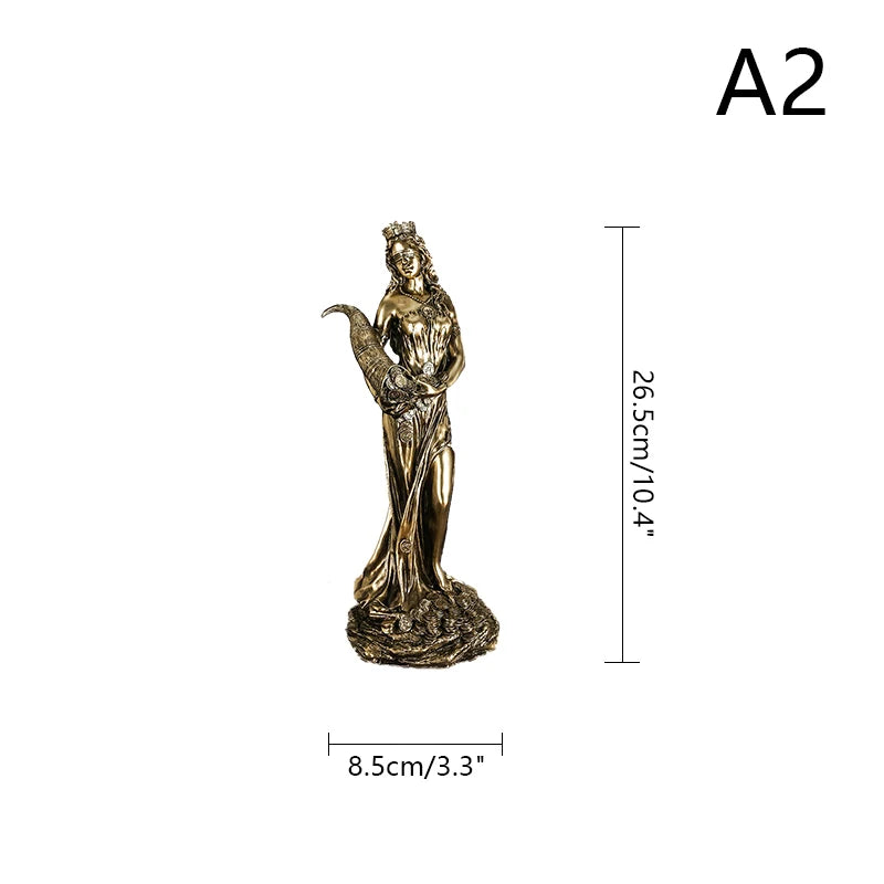 Goddess of Luck Resin Statue – Wealth Decor Ornament