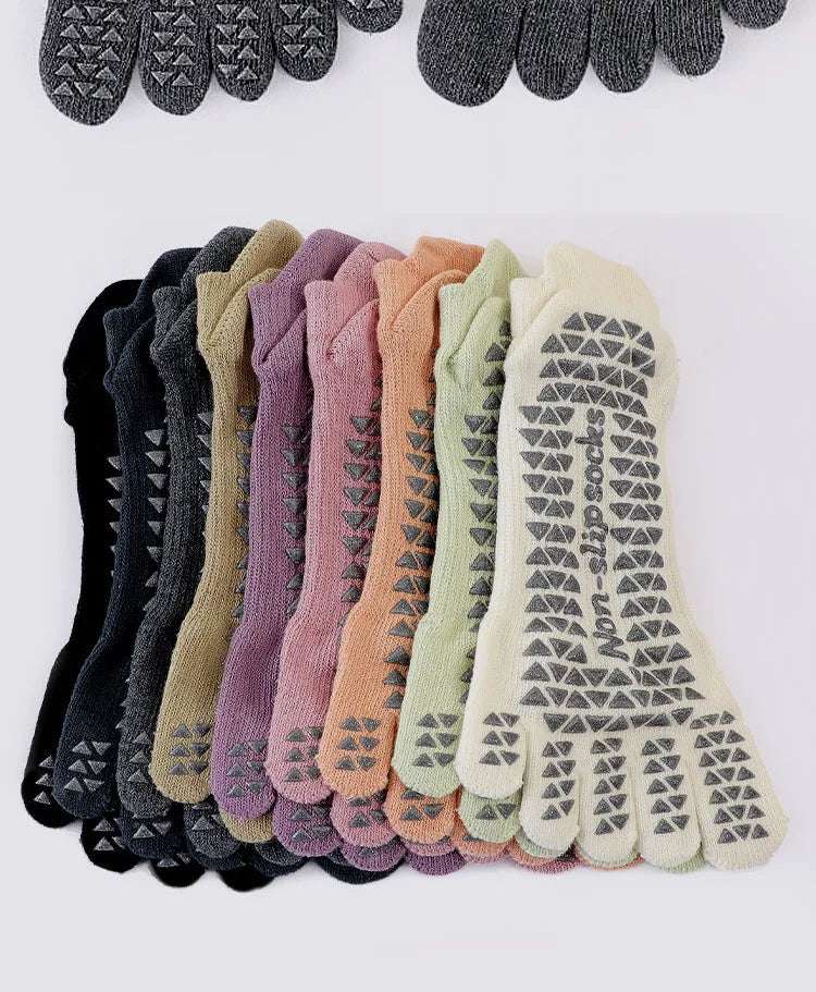 Five Toed Yoga Socks Pure Cotton Dot Silicone Non-slip Women High Quality Pilates Socks