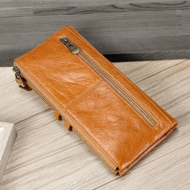 Ladies Genuine Leather Long Wallet Anti-theft Card Bag Multifunctional Clutch Bag