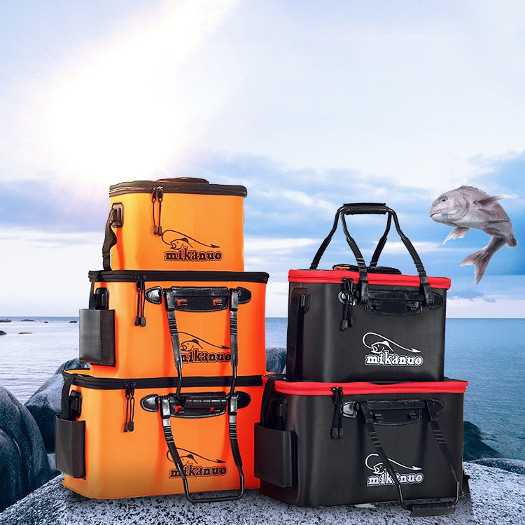 Thickened Multifunctional Folding Live Fish Box Fishing Bucket, 35 cm (with Handle without Side Pockets)