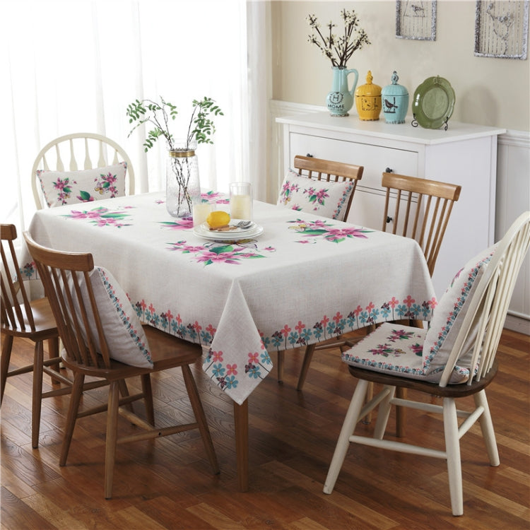 Retro Pattern Linen Table Cloth For Dinner Home Decor Dustproof Table Cover, 110x160cm, 130x180cm