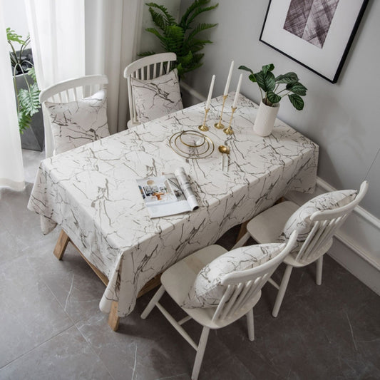Marble Pattern Minimalist Tablecloth Cover Table Cloth Cotton Linen Dust-proof Cabinet Cloth, 60x60cm, 90x90cm, 100x140cm, 140x140cm, 140x160cm, 140x180cm, 140x200cm, 140x220cm, 140x250cm, 140x260cm, 140x300cm