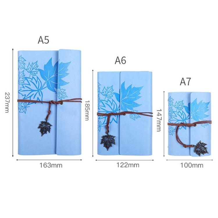 PU Maple Retro Straps Handbook Loose-leaf Notebook, A7, A6