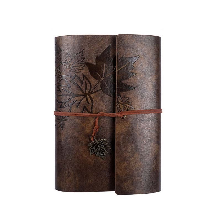 PU Maple Retro Straps Handbook Loose-leaf Notebook, A5