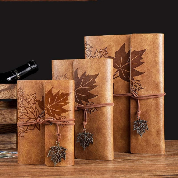 PU Maple Retro Straps Handbook Loose-leaf Notebook, A5