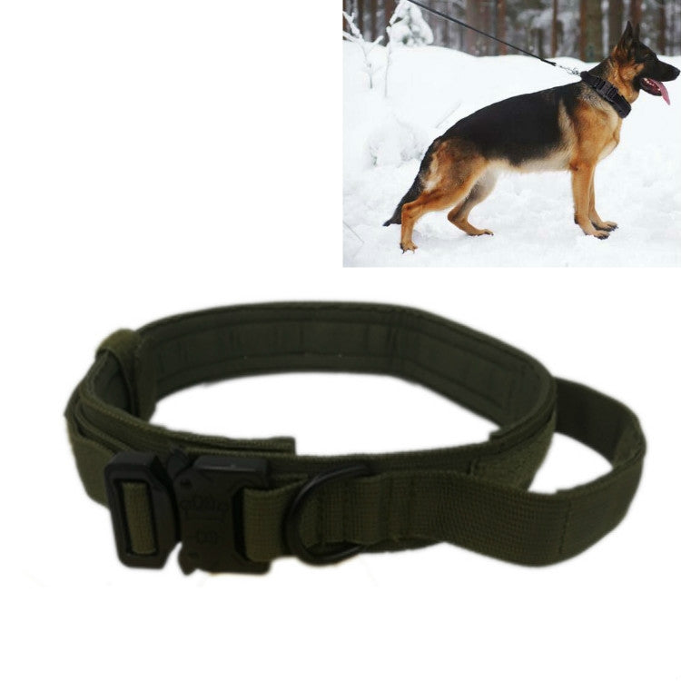 Nylon Thickened Large And Medium-Sized Dog Traction Collar Pet Collar, M, L, XL