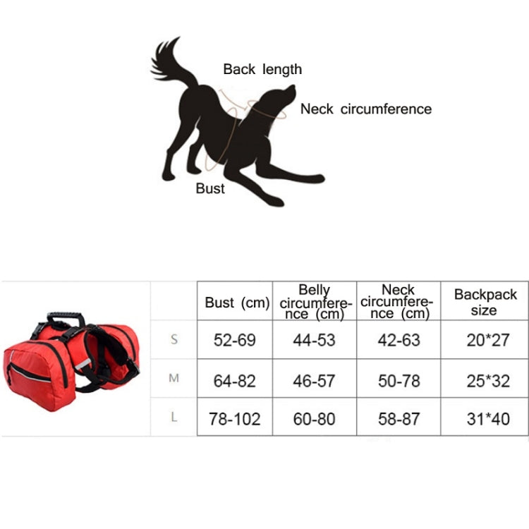 Pet Chest Backpack Multifunctional Outdoor Detachable Backpack For Dogs with Leash, S, L