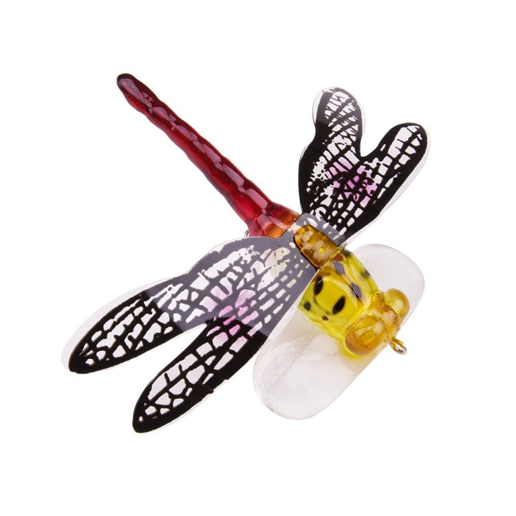 QT01 7cm / 6g Flying Fishing Bait Long Hook Bionic Dragonfly Bait, A (Yellow), B (Purple), C (Black), D (Orange), E (Red), F (Blue)