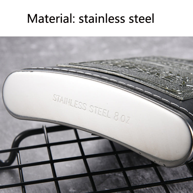 Portable Stainless Steel Hip Flask Set With Wine Glass Funnel, Style:, 8OZ New Jack Patch Core, 8OZ Old Jack Patch Core, 8OZ Old Man Patch Core, 8OZ Yellow Floral Pattern Core, 7OZ Black Leather Jack Gray, 7OZ Yellow Leather Jack Old Man Gray����������...