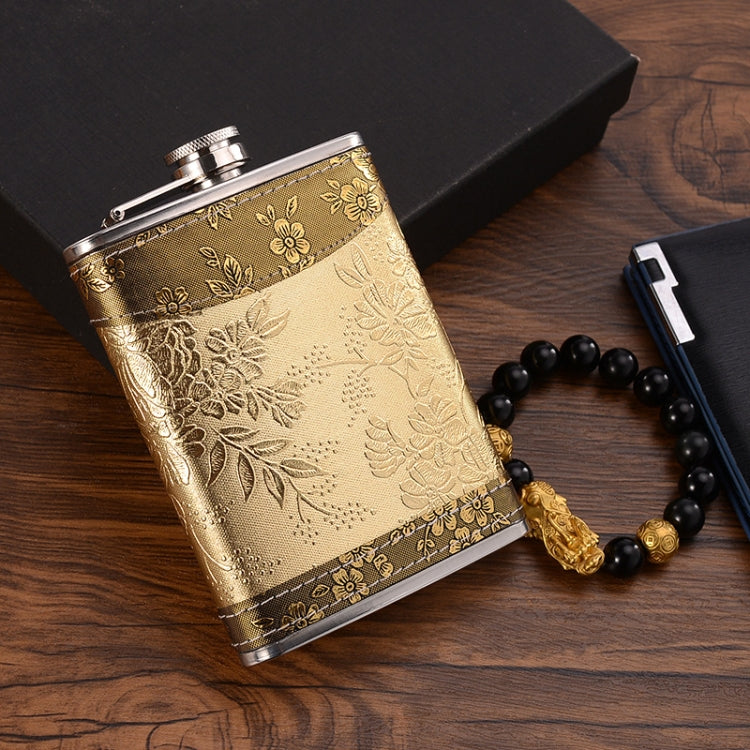 Portable Stainless Steel Hip Flask Set With Wine Glass Funnel, Style:, 8OZ New Jack Patch Core, 8OZ Old Jack Patch Core, 8OZ Old Man Patch Core, 8OZ Yellow Floral Pattern Core, 7OZ Black Leather Jack Gray, 7OZ Yellow Leather Jack Old Man Gray����������...