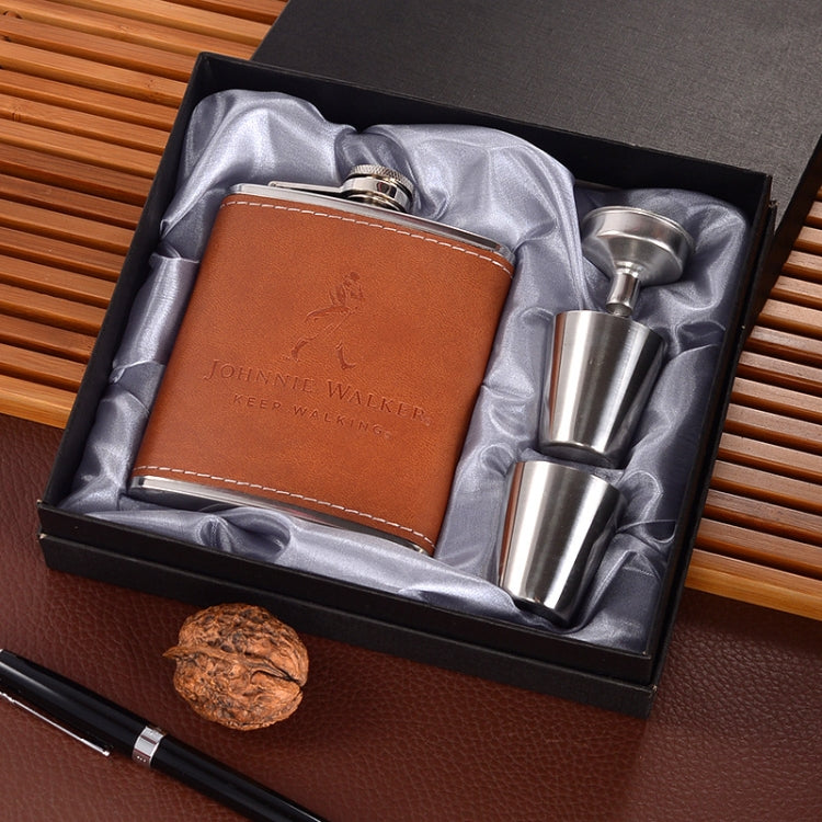 Portable Stainless Steel Hip Flask Set With Wine Glass Funnel, Style:, 8OZ New Jack Patch Core, 8OZ Old Jack Patch Core, 8OZ Old Man Patch Core, 8OZ Yellow Floral Pattern Core, 7OZ Black Leather Jack Gray, 7OZ Yellow Leather Jack Old Man Gray����������...