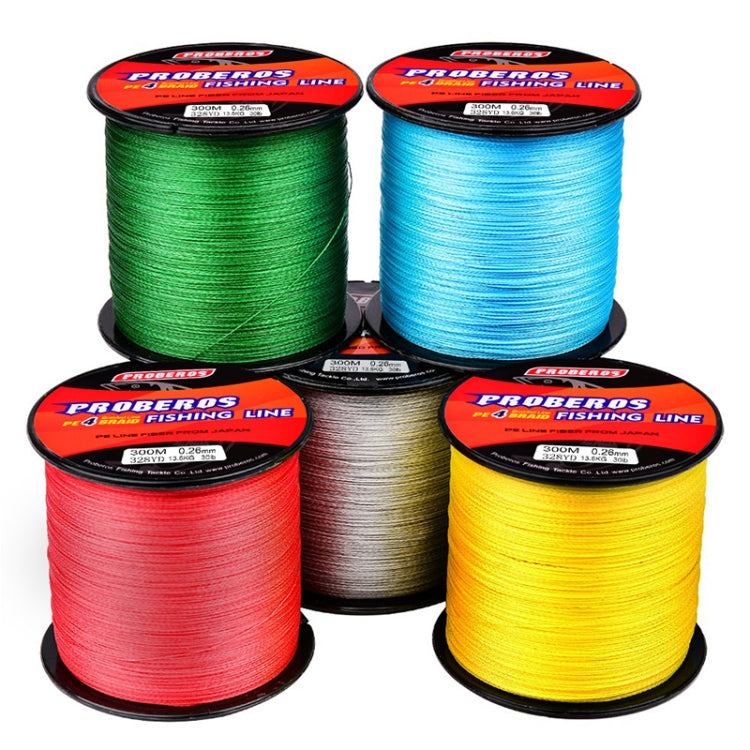 PROBEROS 4 Edited 300M Fish Line, 2.5 / 30LB, 3.0 / 35LB, 4.0 / 40LB, 5.0 / 50LB, 6.0 / 60LB, 7.0 / 70lb