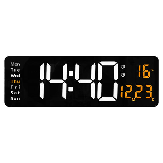 6626 Living Room Wall-Mounted Large Screen Display LED Digital Clock, 16 Inch Orange Temperature, 16 Inch Green Temperature, 16 Inch Blue Tempera