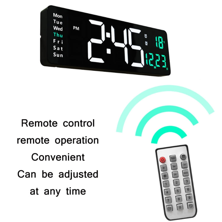 6626 Living Room Wall-Mounted Large Screen Display LED Digital Clock, 16 Inch Orange Temperature, 16 Inch Green Temperature, 16 Inch Blue Tempera