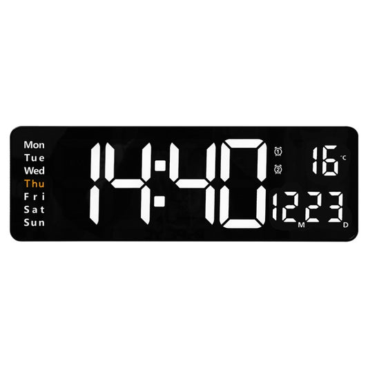 6626 Living Room Wall-Mounted Large Screen Display LED Digital Clock, 16 Inch White Temperature, 16 Inch Orange Temperature, 16 Inch Green Temperature
