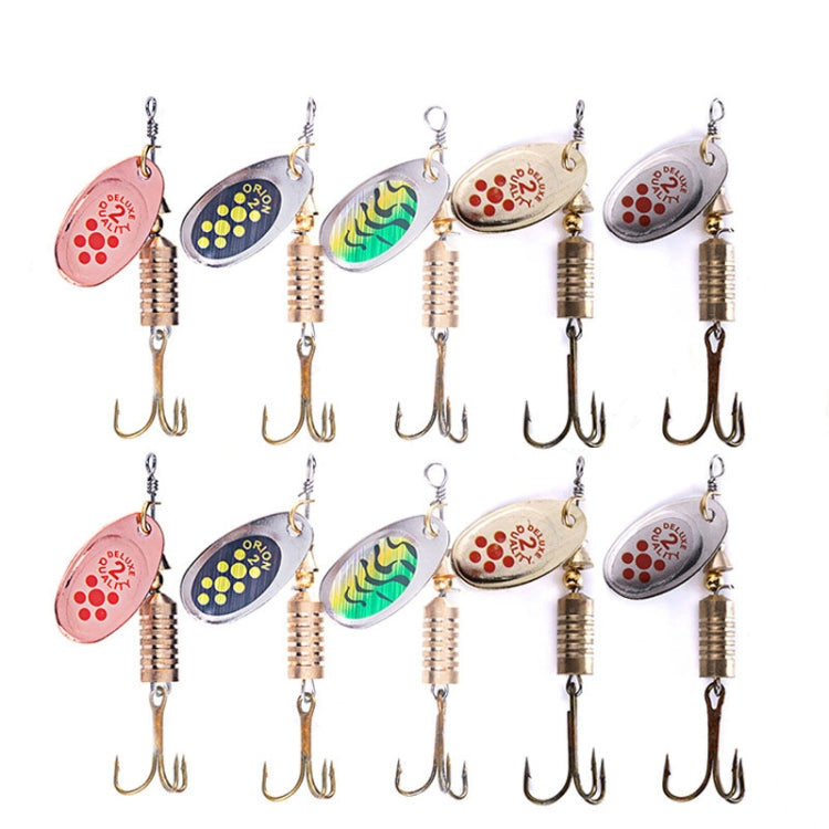 10 PCS HENGJIA  SP054 6.7cm / 7g Fresh Water Sequins Road Bait