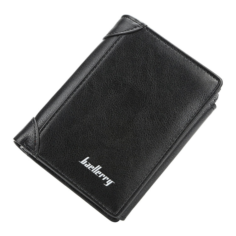 Baellerry D1307 Men Vertical Multi-card Tri-fold Small Wallet Thin Buckle Coin Purse