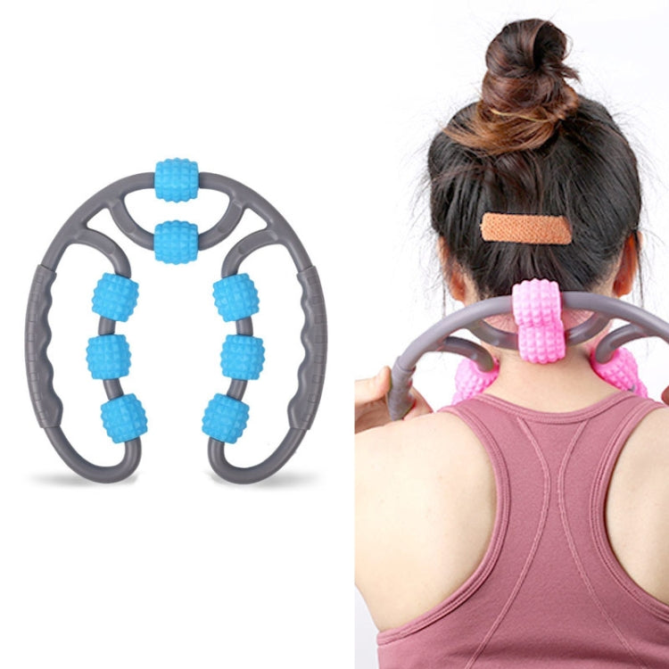 Eight Round Yoga Training Roller Ring-Shaped Leg Massager, 8-wheel Ring Purple, 8-wheel Ring Blue