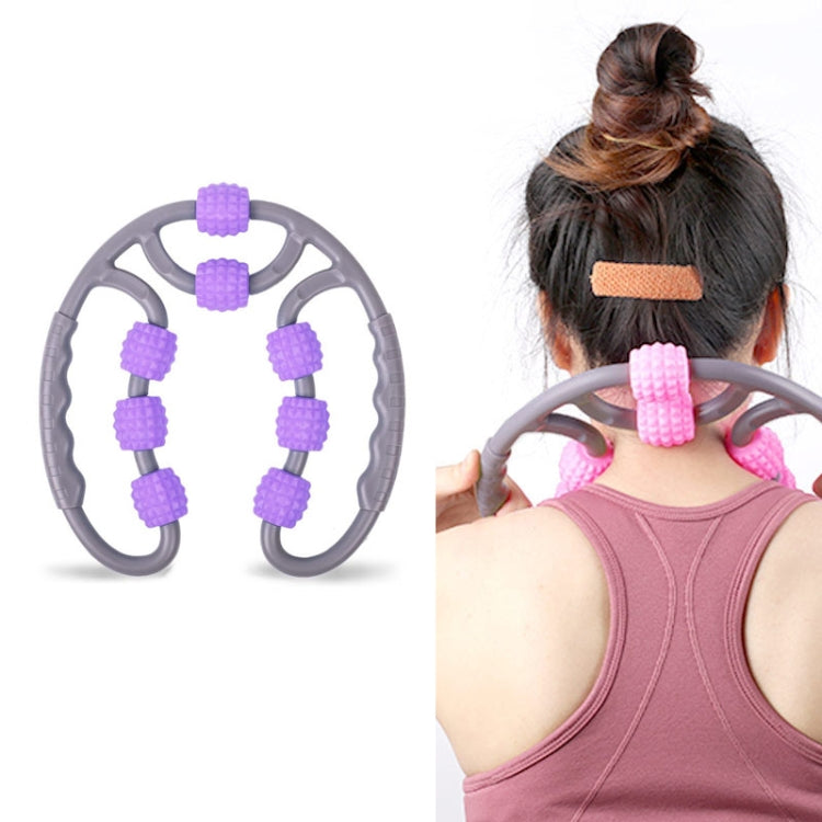 Eight Round Yoga Training Roller Ring-Shaped Leg Massager, 8-wheel Ring Purple, 8-wheel Ring Blue
