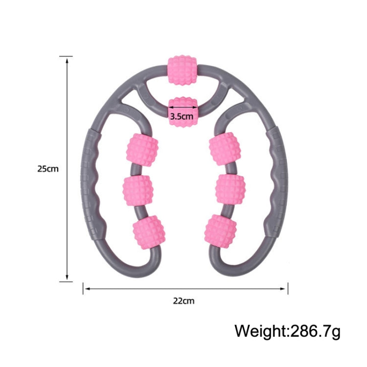 Eight Round Yoga Training Roller Ring-Shaped Leg Massager, 8-wheel Ring Purple, 8-wheel Ring Blue