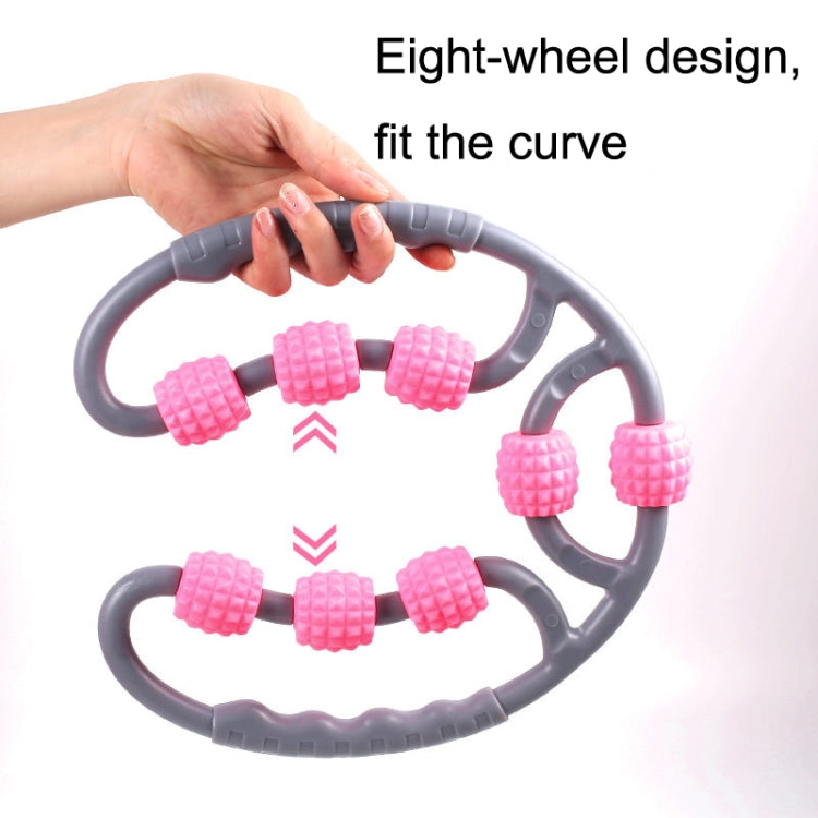 Eight Round Yoga Training Roller Ring-Shaped Leg Massager, 8-wheel Ring Purple, 8-wheel Ring Blue