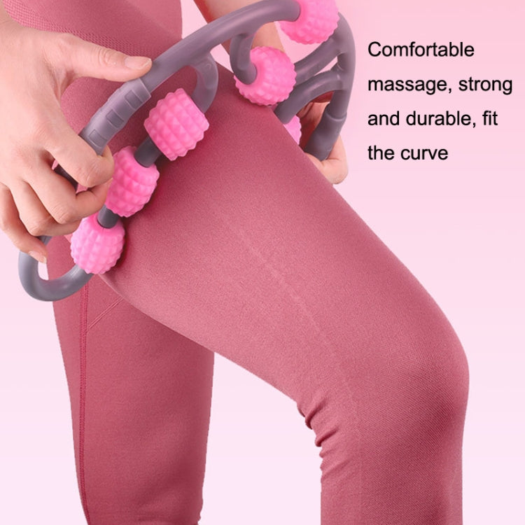 Eight Round Yoga Training Roller Ring-Shaped Leg Massager, 8-wheel Ring Purple, 8-wheel Ring Blue