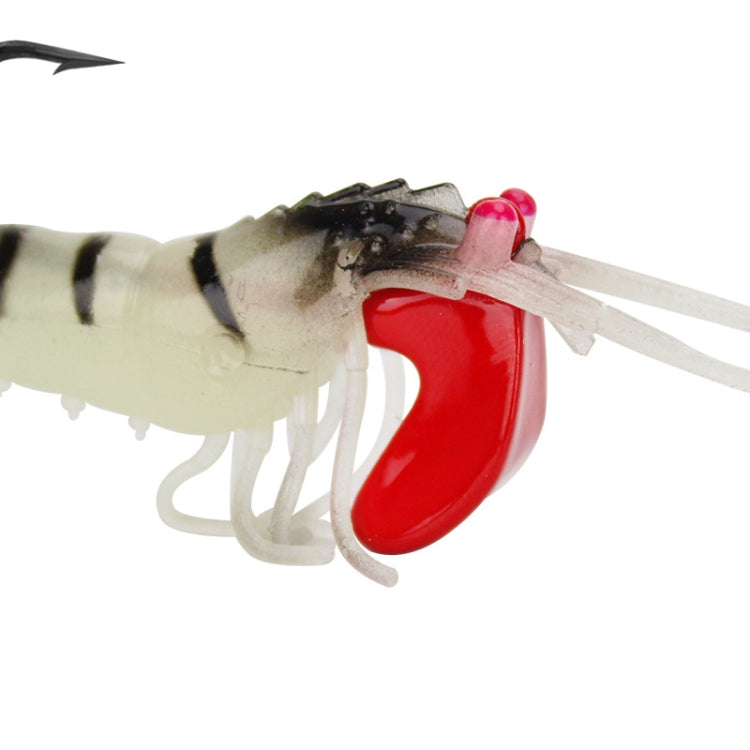 Multi-section Lead Head Soft Shrimp Fake Bait Freshwater Sea Fishing Lure, 5 Color / Set