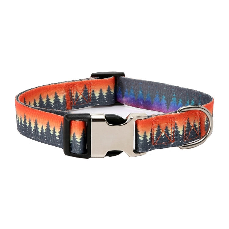 Pet Ethnic Style Polyester Cotton Print Pattern Collar, Size:, S: 1.5x27-43cm, M: 2.0x32-52cm, L: 2.5x38-61cm