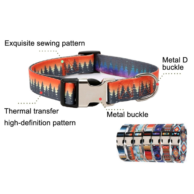 Pet Ethnic Style Polyester Cotton Print Pattern Collar, Size:, XL: 2.5x43-71cm