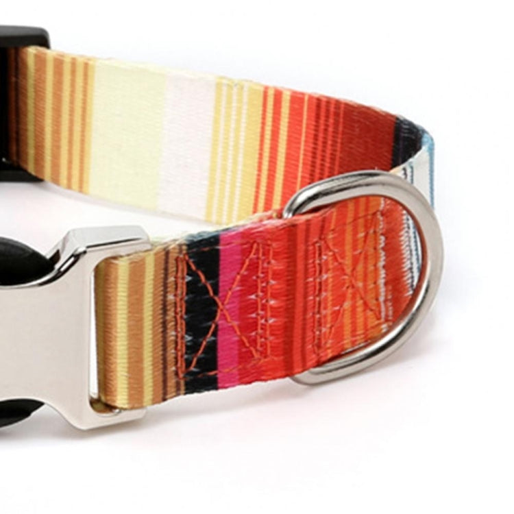 Pet Ethnic Style Polyester Cotton Print Pattern Collar, Size:, S: 1.5x27-43cm, M: 2.0x32-52cm, L: 2.5x38-61cm