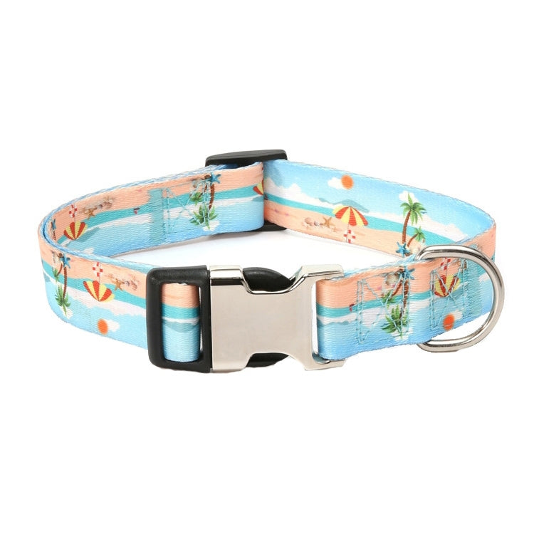 Pet Ethnic Style Polyester Cotton Print Pattern Collar, Size:, S: 1.5x27-43cm, M: 2.0x32-52cm, L: 2.5x38-61cm
