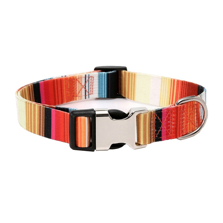 Pet Ethnic Style Polyester Cotton Print Pattern Collar, Size:, S: 1.5x27-43cm, M: 2.0x32-52cm, L: 2.5x38-61cm