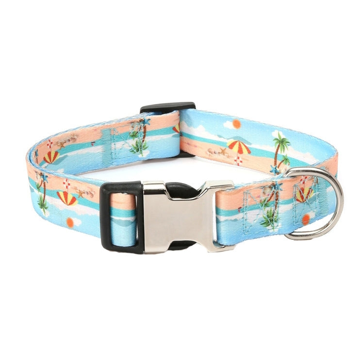 Pet Ethnic Style Polyester Cotton Print Pattern Collar, Size:, S: 1.5x27-43cm, M: 2.0x32-52cm, L: 2.5x38-61cm