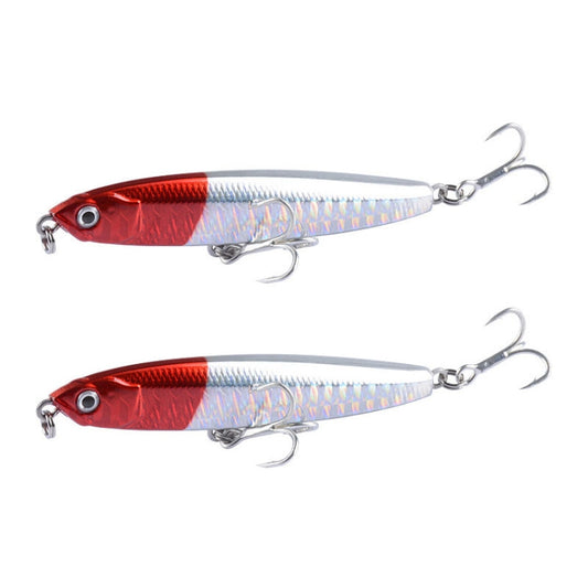 2 PCS CH79 Hard Bait Long Casting Sinking Pencil False Lure, Specification:, 10.4cm 18g