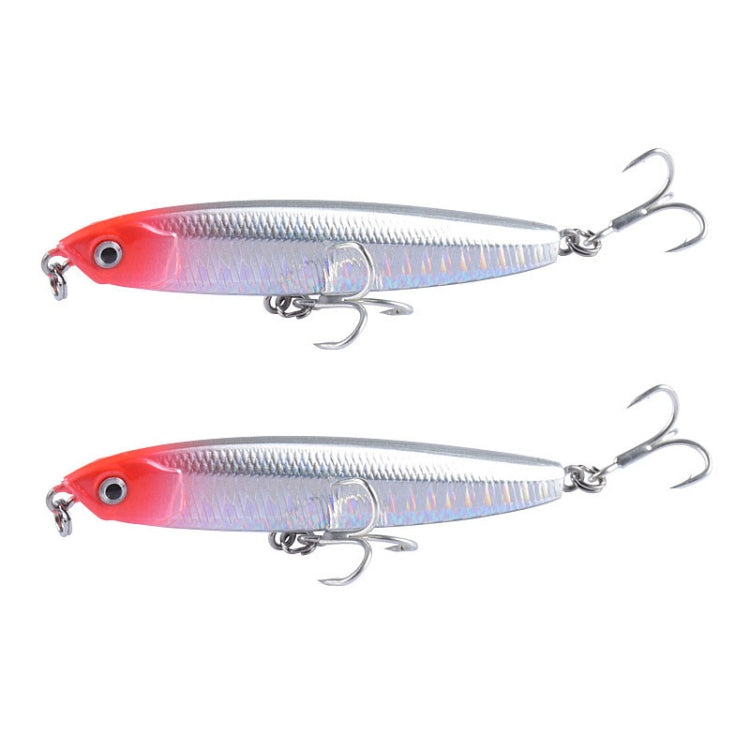 2 PCS CH79 Hard Bait Long Casting Sinking Pencil False Lure, Specification:, 10.4cm 18g