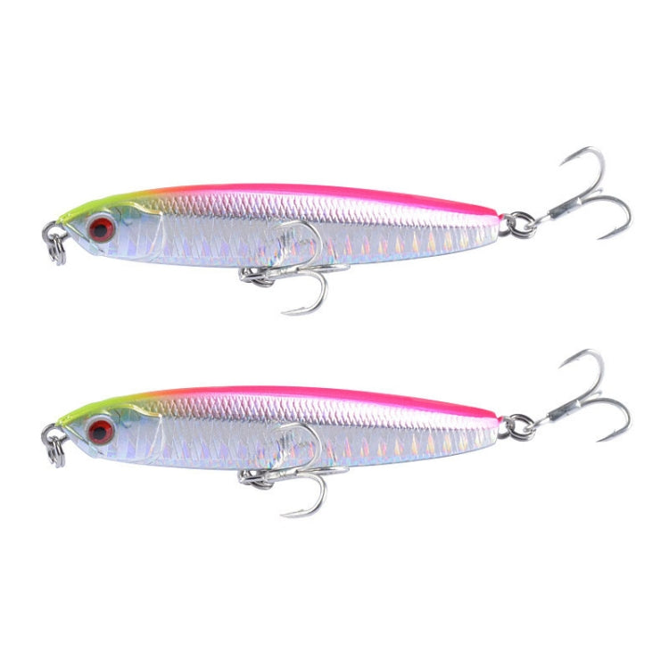 2 PCS CH79 Hard Bait Long Casting Sinking Pencil False Lure, Specification:, 10.4cm 18g