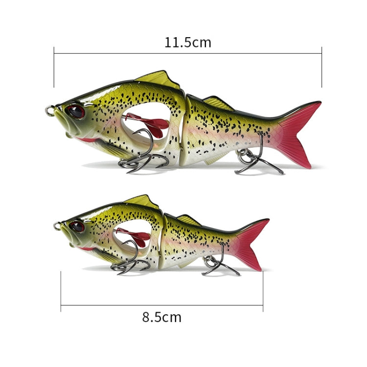 Long Casting Slow Sinking Spinning Multi-section Sea Fishing Freshwater Lures, 10g/8.5cm, 23g/11.5cm