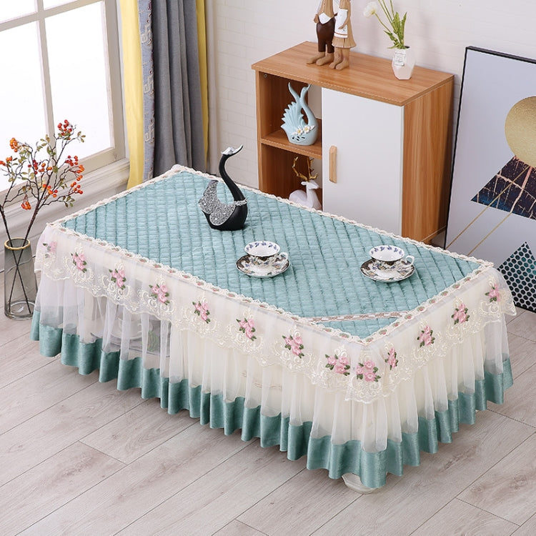 Simple Fabric Lace Rectangular Tablecloth, 75x140cm, 80x130cm, 80x140cm